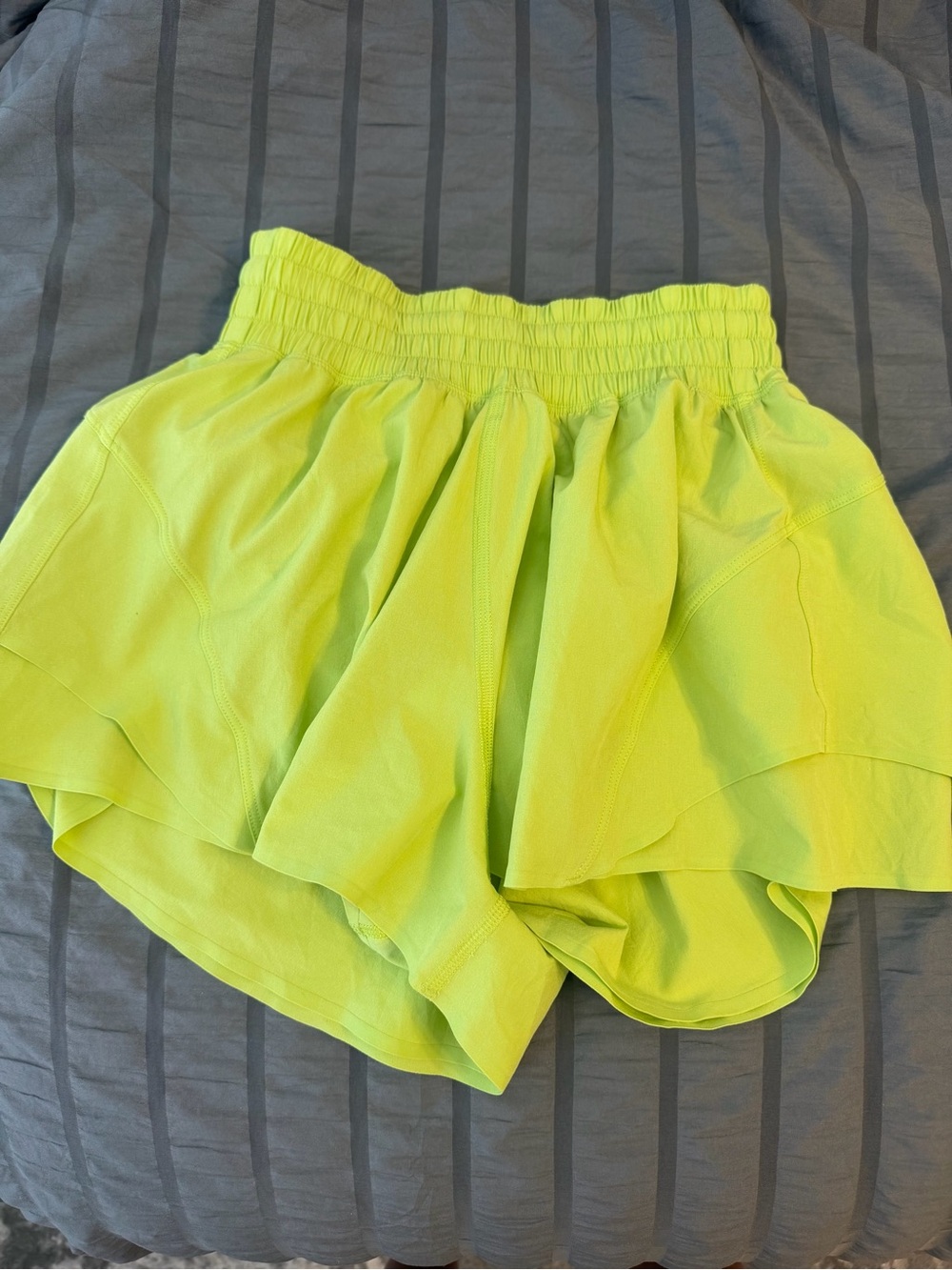 lululemon athletica Neon Lime Ruffle Athletic Skort